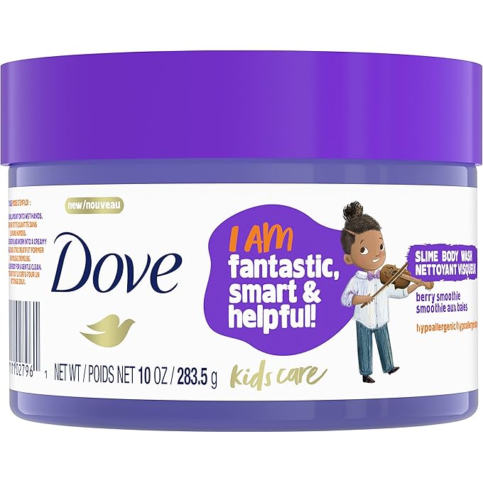 Dove Kids Care Slime Body Wash For Kids Berry Smoothie Hypoallergenic Skin Care 10 oz - Image 1